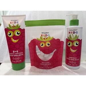 Bolero Kids Raspberry Banana Smoothie Body Wash, Hand Wash and Bath Fizzers